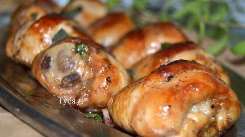 лаковые куриные шашлычки под вустерским соусом