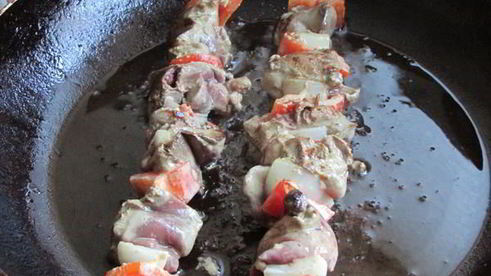 шашлычки из куриной печени