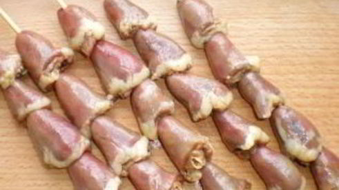 шашлычки из куриных сердечек на шпажках в духовке