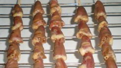 шашлычки из куриных сердечек на шпажках в духовке