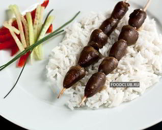 Шашлычки из куриных сердечек