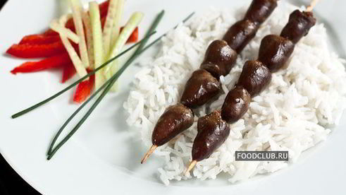 шашлычки из куриных сердечек