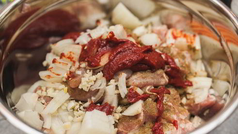 шашлычки из курицы с баклажанами