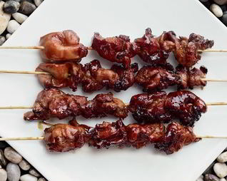 Шашлычки якитори из цесарки