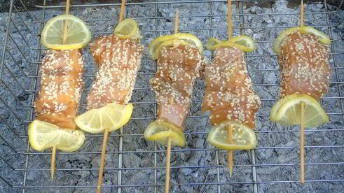 шашлычок из лосося