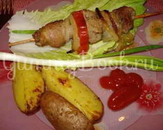 Шашлычок по-домашнему с картошечкой