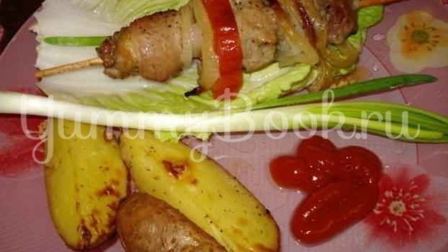 Рецепт шашлычок по-домашнему с картошечкой