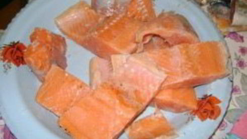 шашлык из форели на решетке