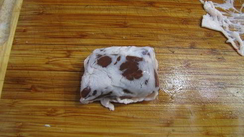 шашлык из говяжьей печени в жировой сетке