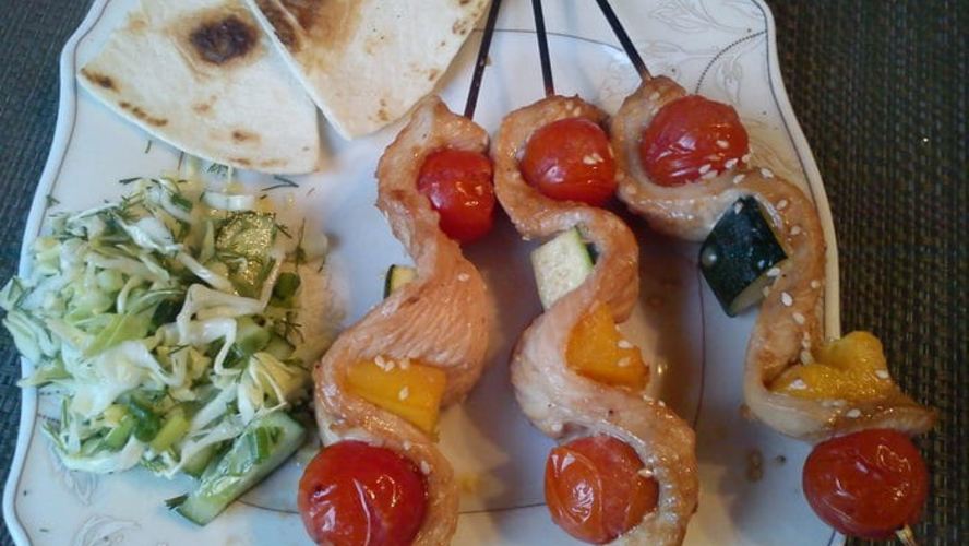 Рецепт шашлык из индейки с имбирем