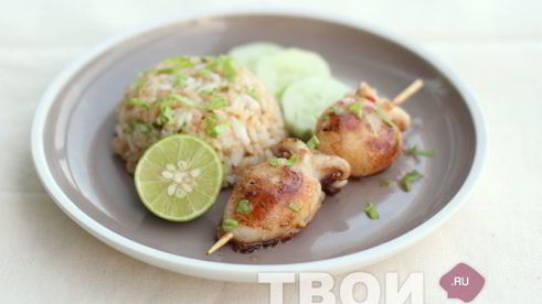 шашлык из кальмара