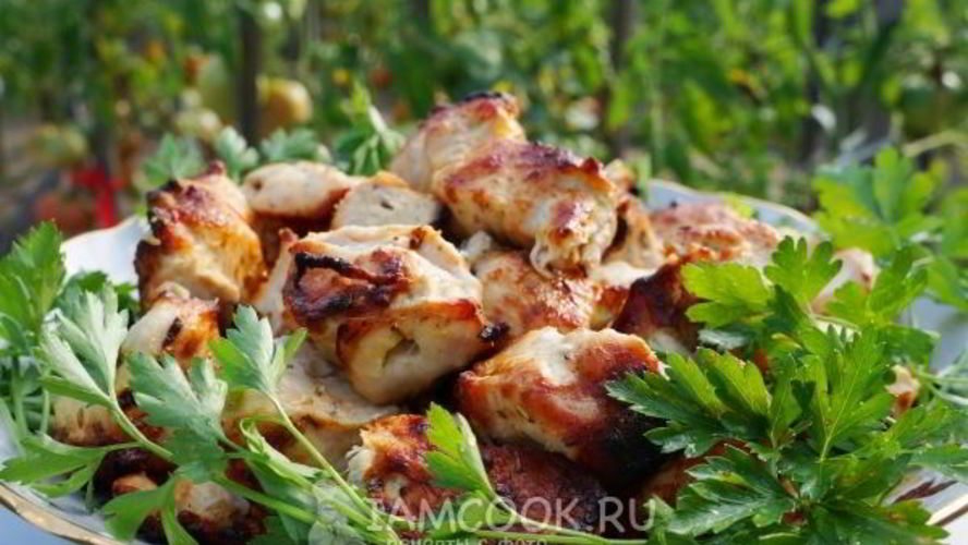 Рецепт шашлык из куриной грудки
