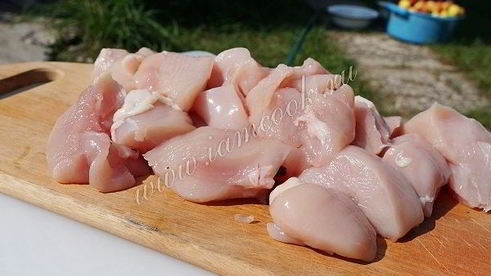 шашлык из куриной грудки