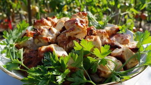 шашлык из куриной грудки