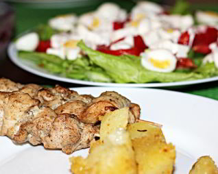 Шашлык из куриных грудок