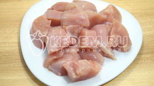 шашлык из курицы с корейкой