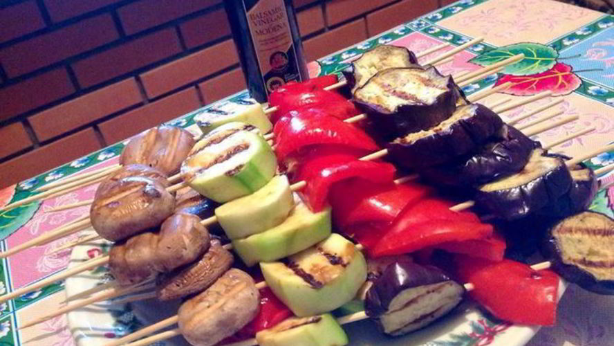 Рецепт шашлык из овощей-гриль с вкусной заправкой