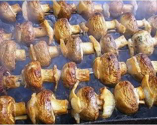 Шашлык из овощей и грибов