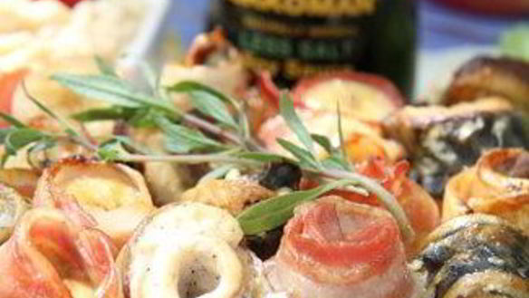 Рецепт Шашлык из рыбы с яблочным соусом