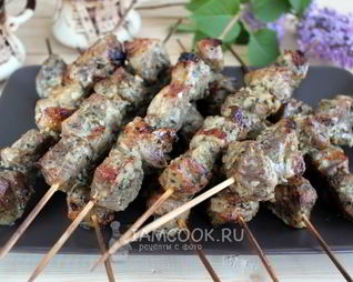 Шашлык из свинины в духовке на противне