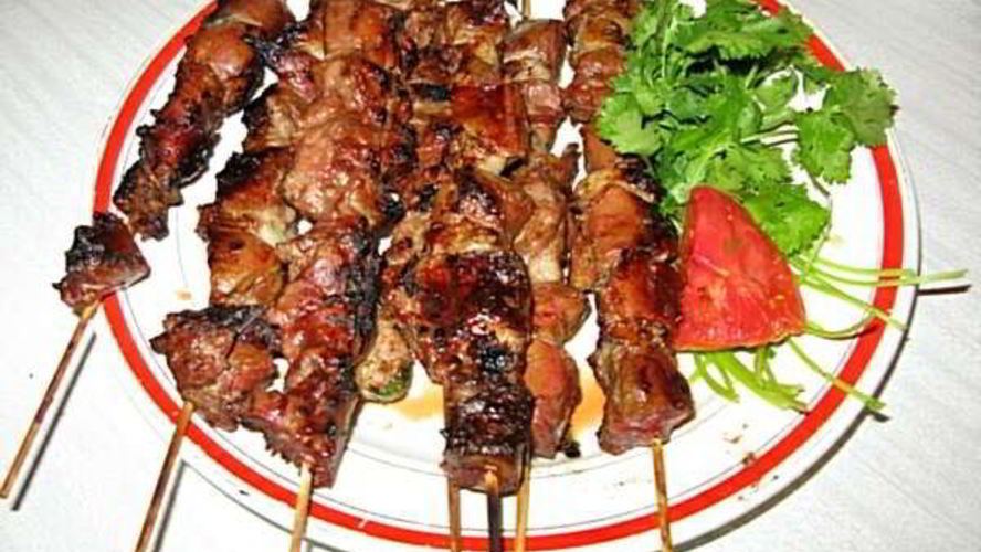 Рецепт шашлык из свиной печени