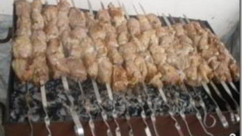 шашлык из свиной печени