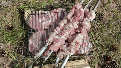 шашлык из свиной шейки с луком