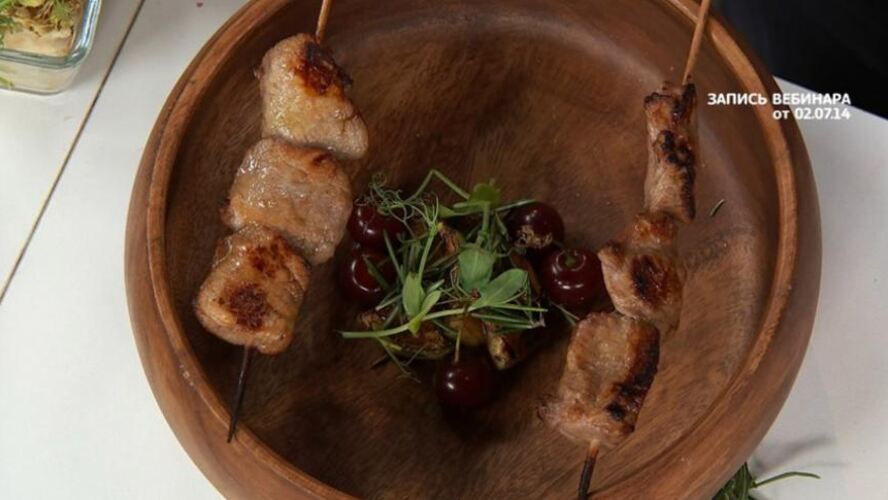 Рецепт шашлык из вишневого поросенка с розмарином