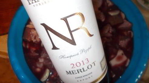 шашлык, маринованный в вине