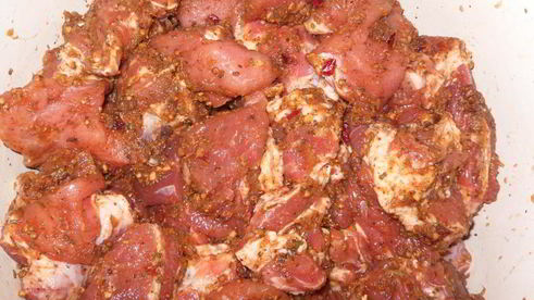 шашлык на луковой подушке в духовке