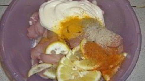 шашлык с лимоном