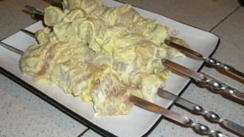 шашлык с лимоном