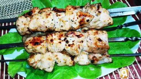 шашлык в апельсиново-абрикосовой глазури