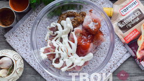 шашлык в майонезе