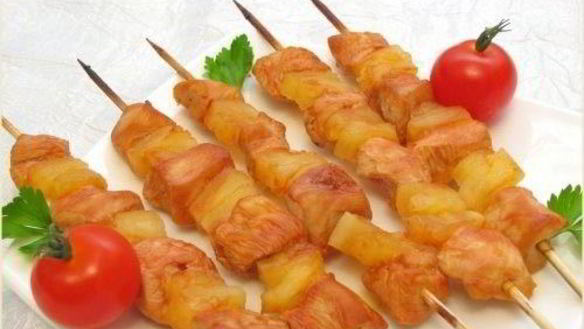 Рецепт Шашлыки Домашние с куриным филе и помидорами