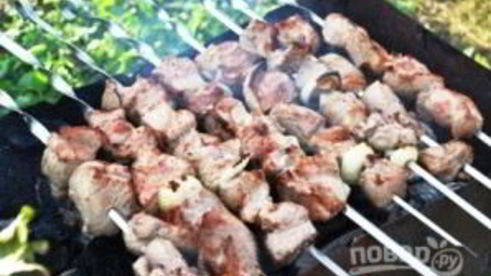сочный шашлык из свинины с уксусом