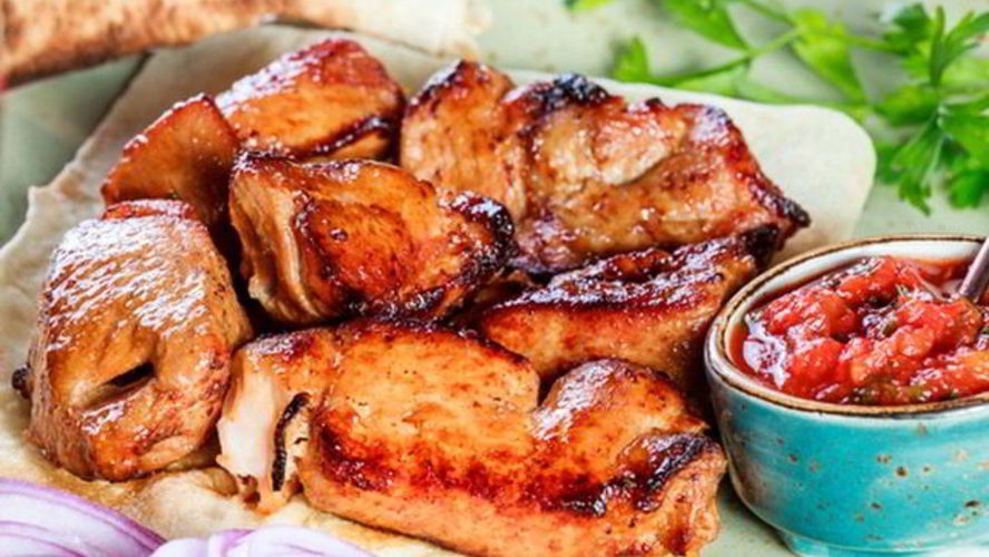 Рецепт свиной шашлык на красном вине