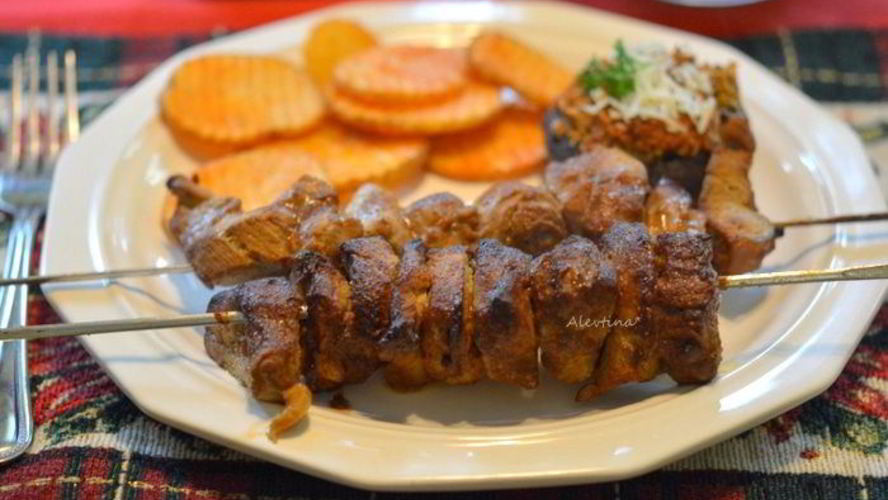 Рецепт свиной шашлык с чили маринадом и горчицей