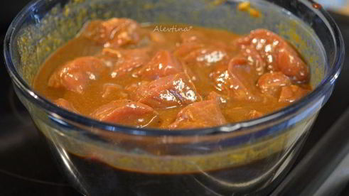 свиной шашлык с чили маринадом и горчицей