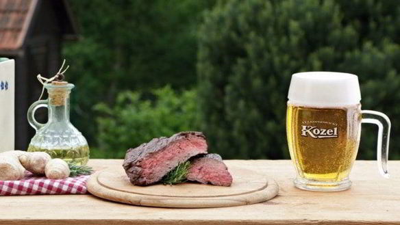 Рецепт Фланк-стейк, маринованный в пиве