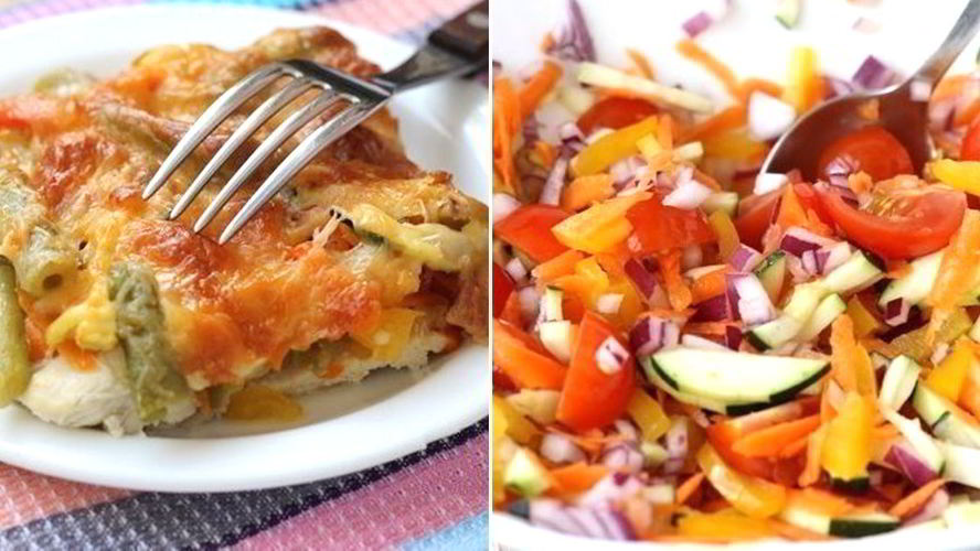 Рецепт куриный стейк с овощами