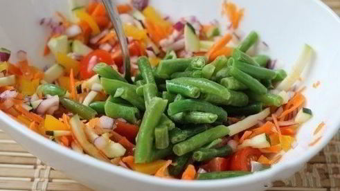 куриный стейк с овощами