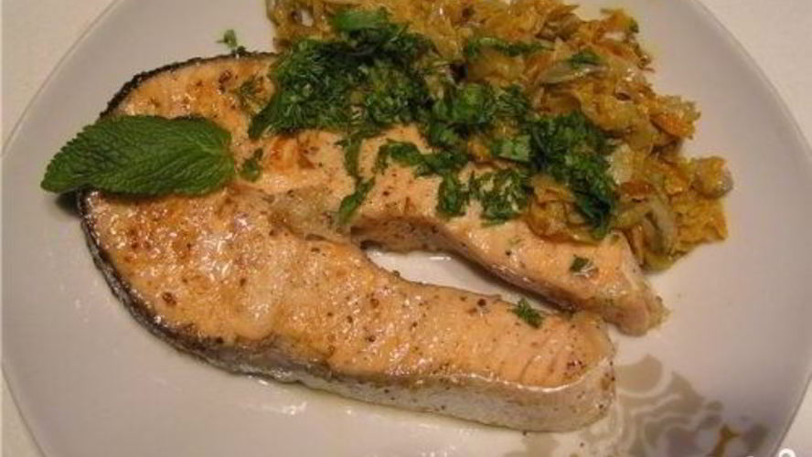 Рецепт стейк из форели на сковороде