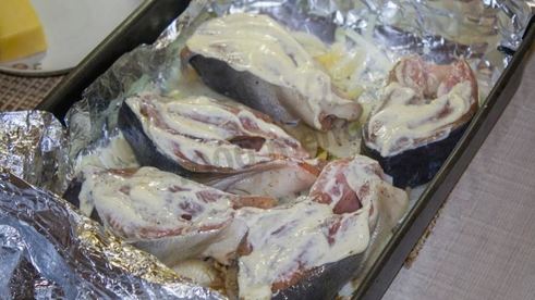 стейк из горбуши в духовке