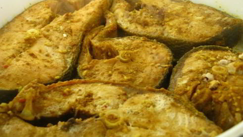 стейк из кеты на пару