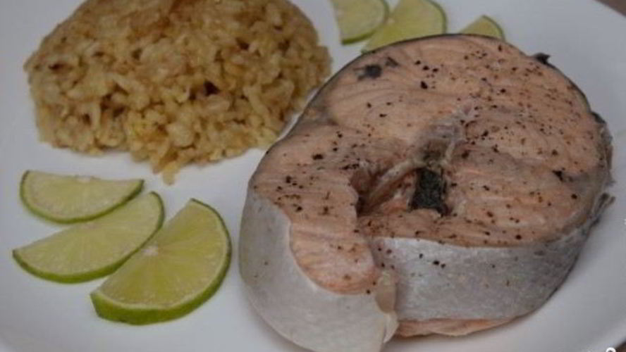 Рецепт стейк из семги на пару