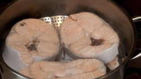 стейк из семги на пару