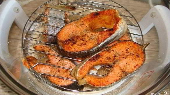 Рецепт Стейк из семги в аэрогриле