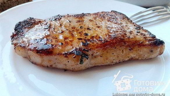 Рецепт Стейк из свиной корейки в пряном маринаде