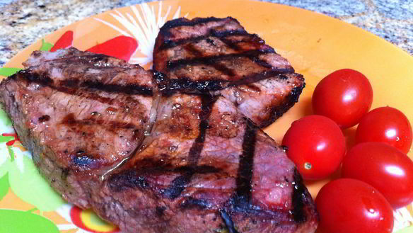 Рецепт Стейк особый в овощном маринаде